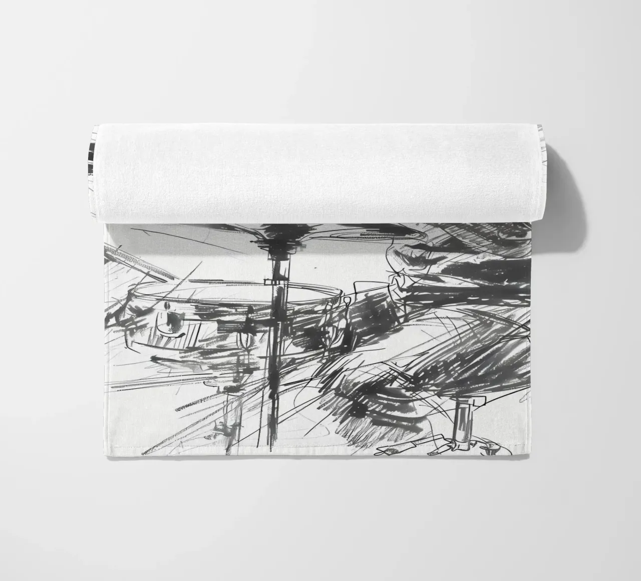 drum beach towel by mitaco