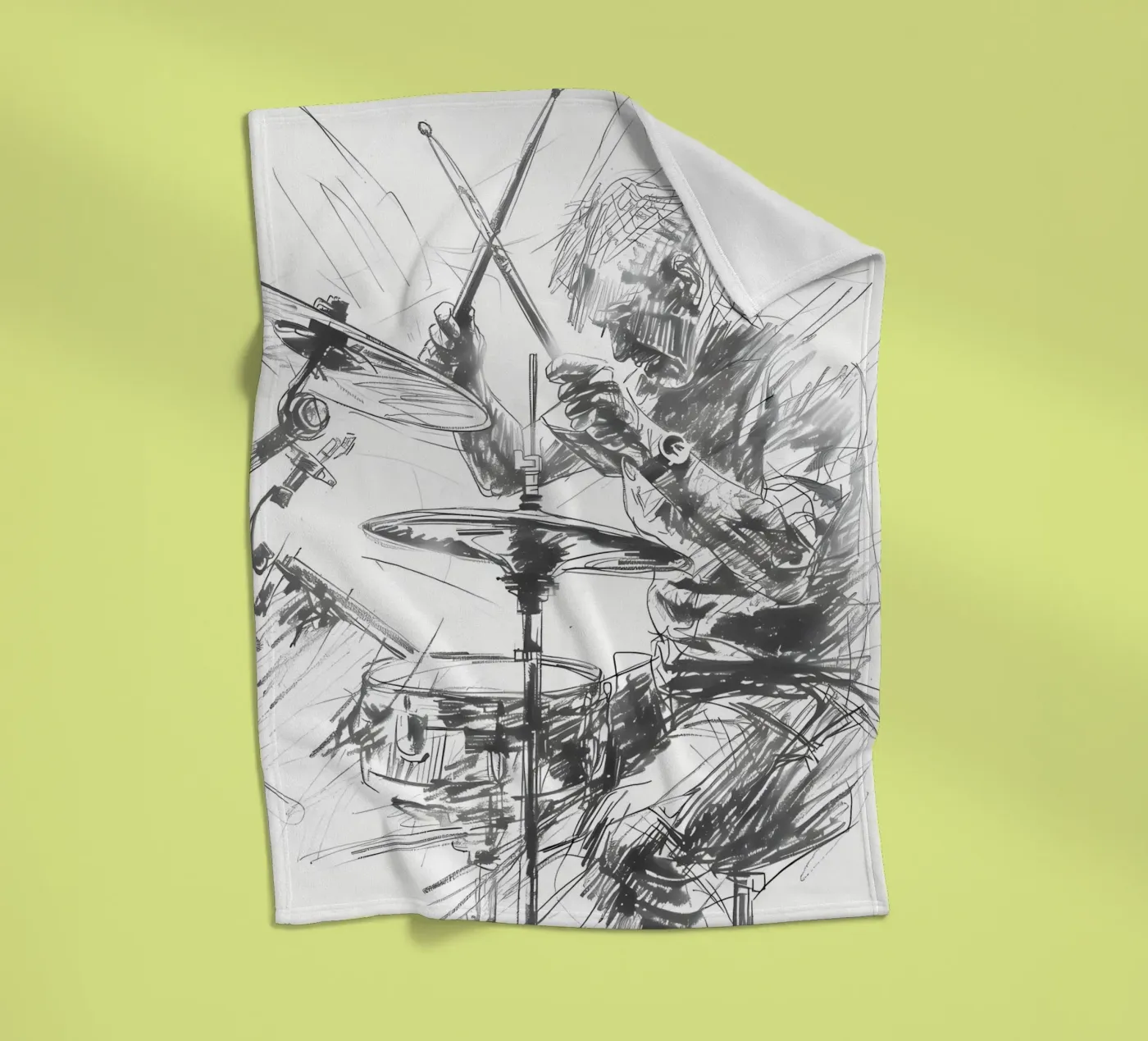 drum fleece blanket by mitaco