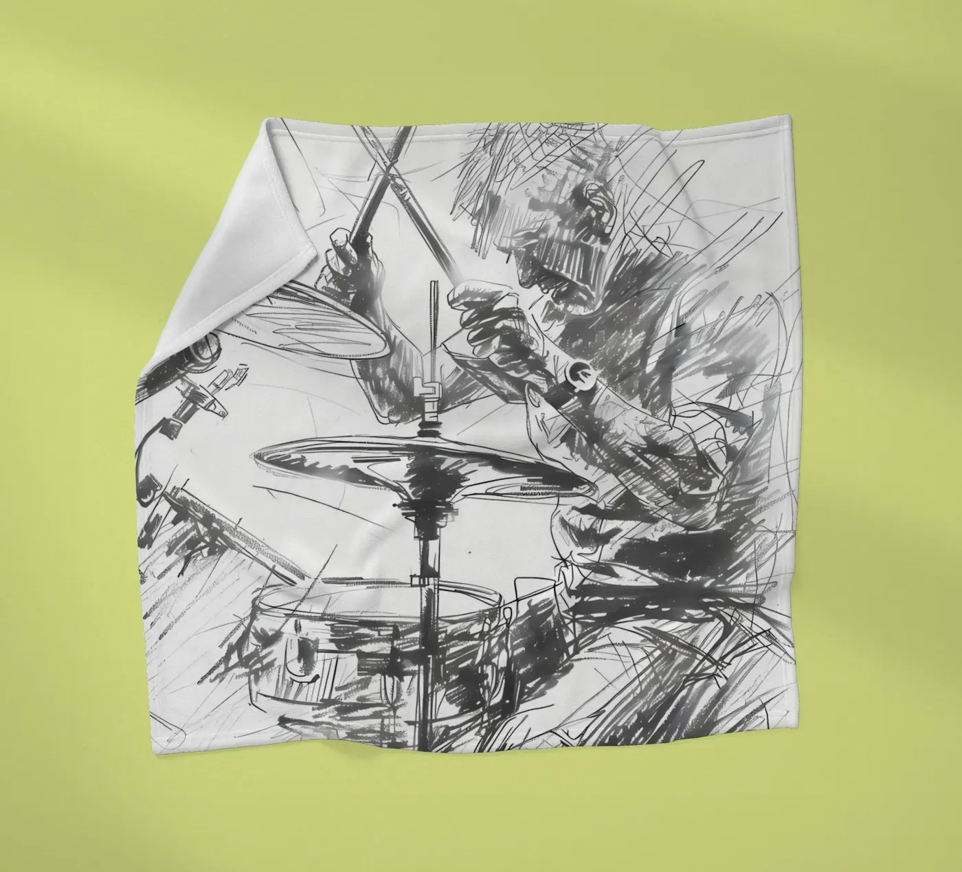 drum fleece blanket by mitaco