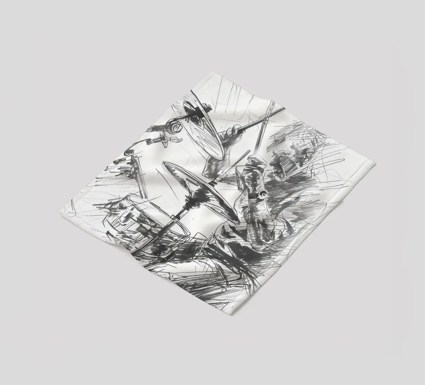 drum fleece blanket by mitaco