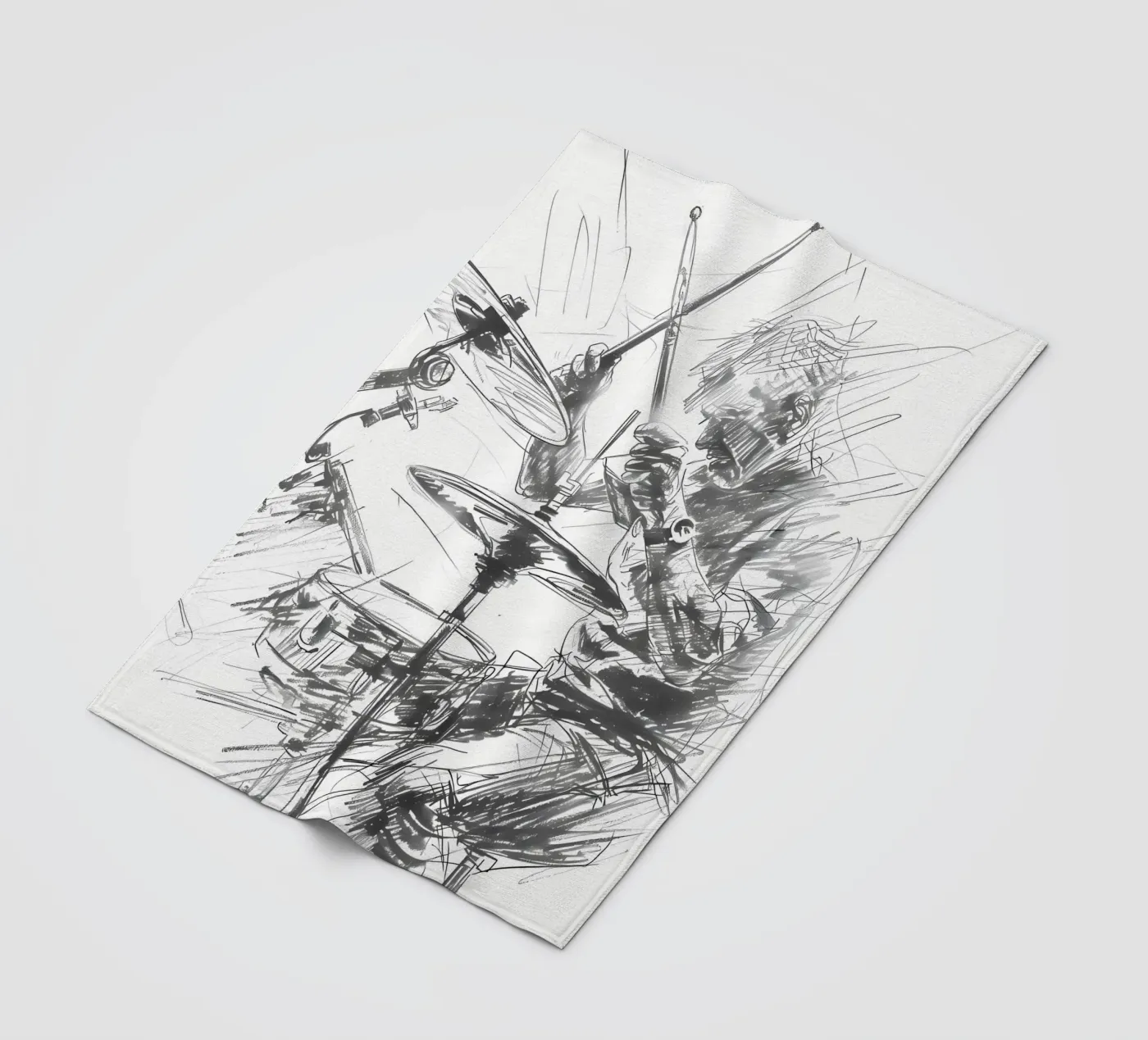 drum fleece blanket by mitaco