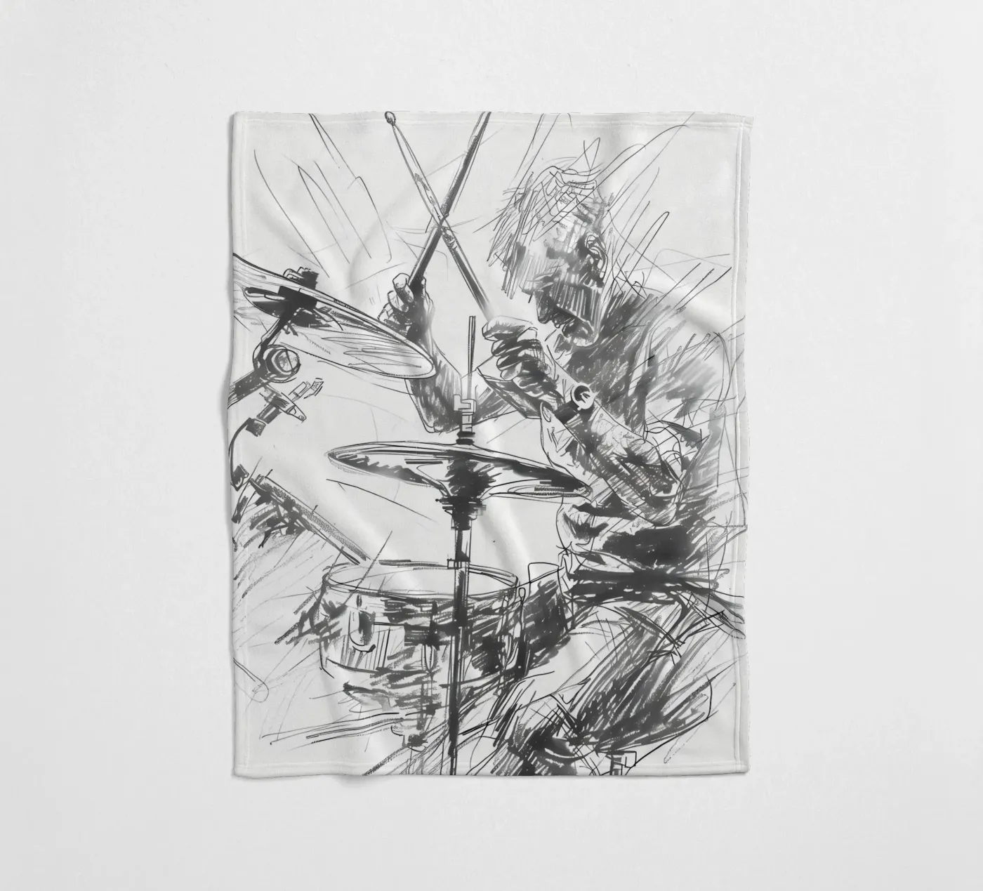 drum fleece blanket by mitaco