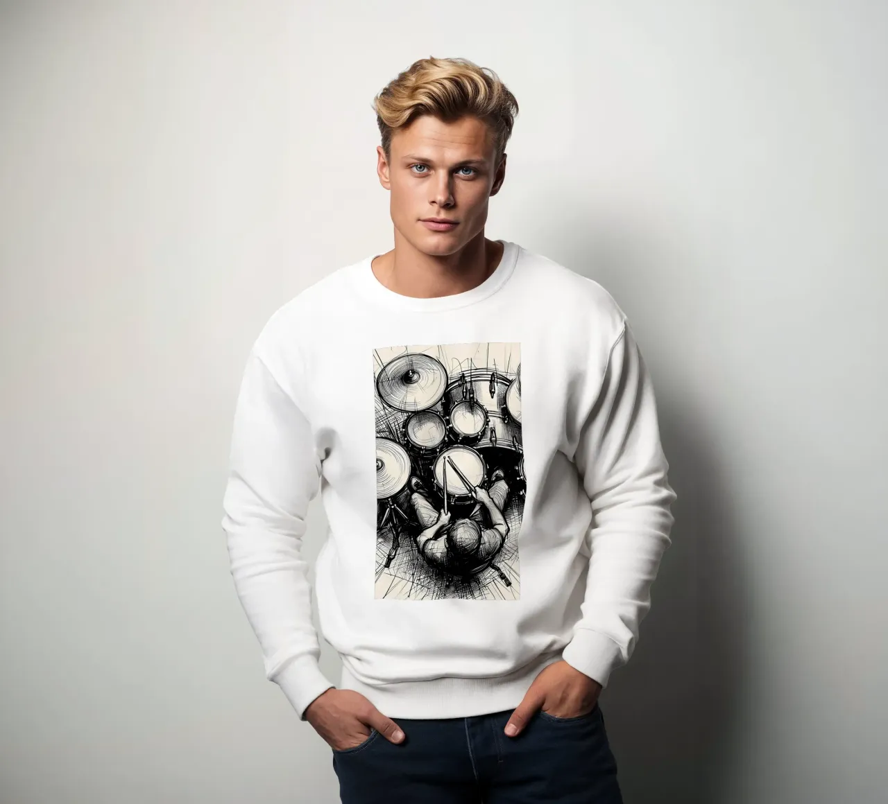 drum sweatshirt by mitaco