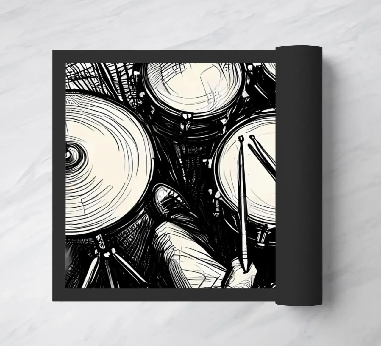 drum doormat by mitaco