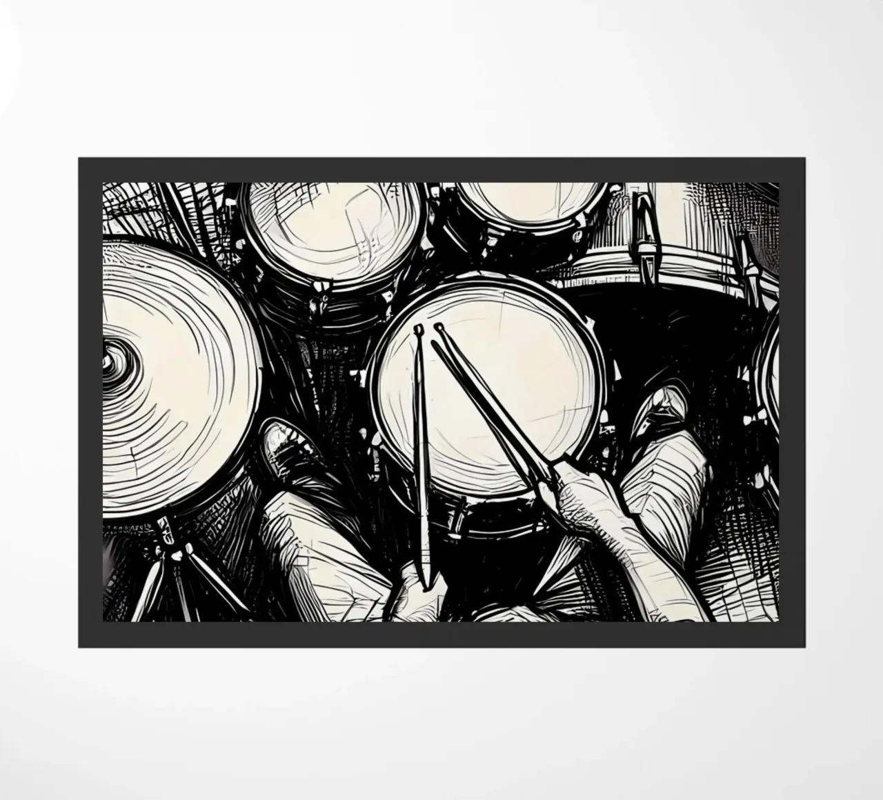 drum doormat by mitaco