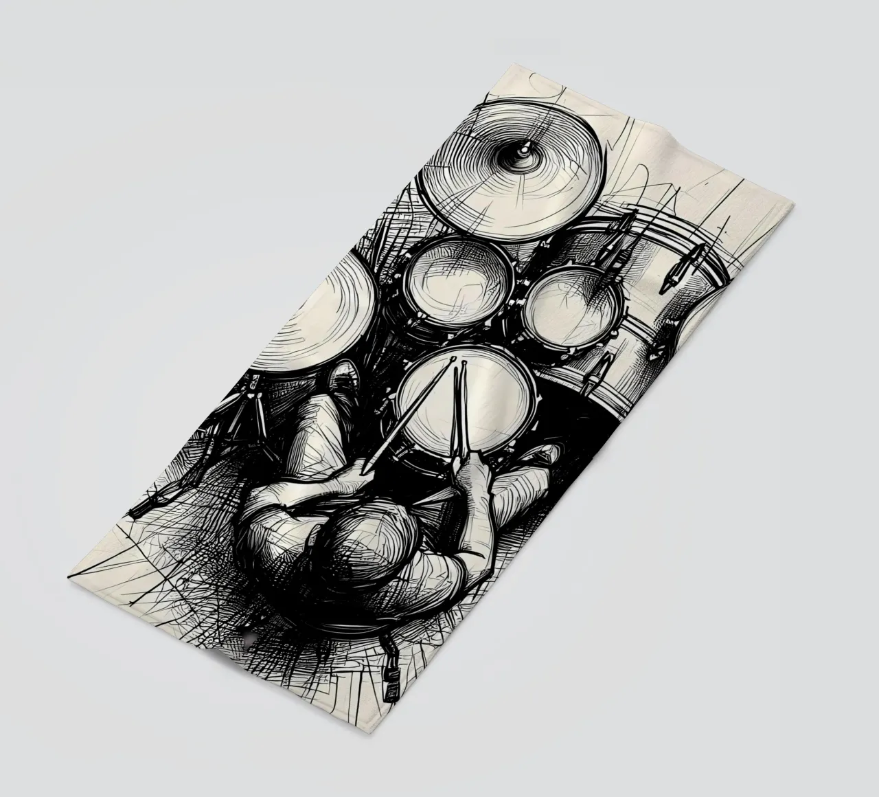 drum beach towel by mitaco