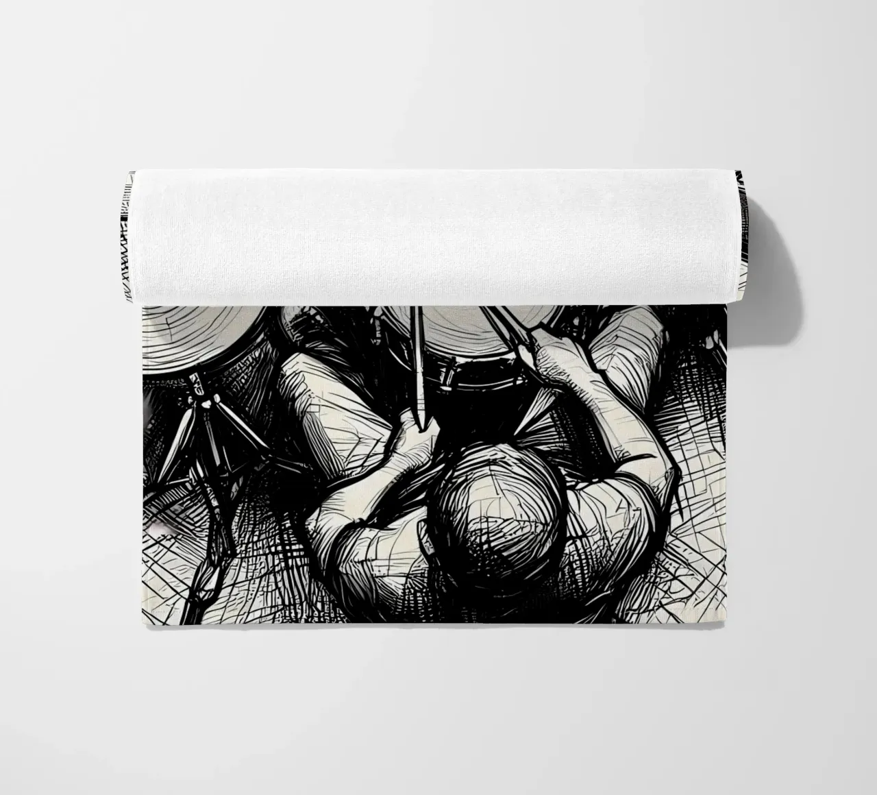 drum beach towel by mitaco