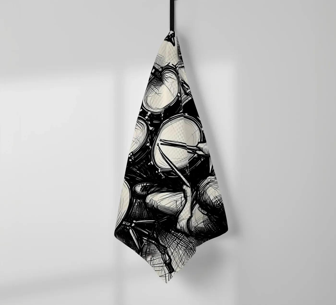 drum tea towel by mitaco