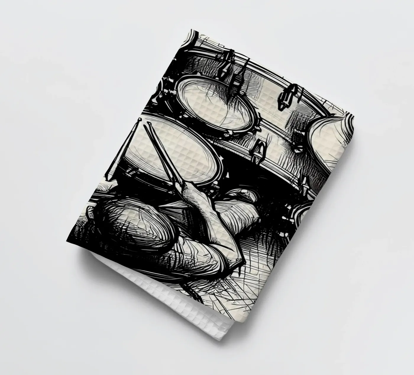 drum tea towel by mitaco