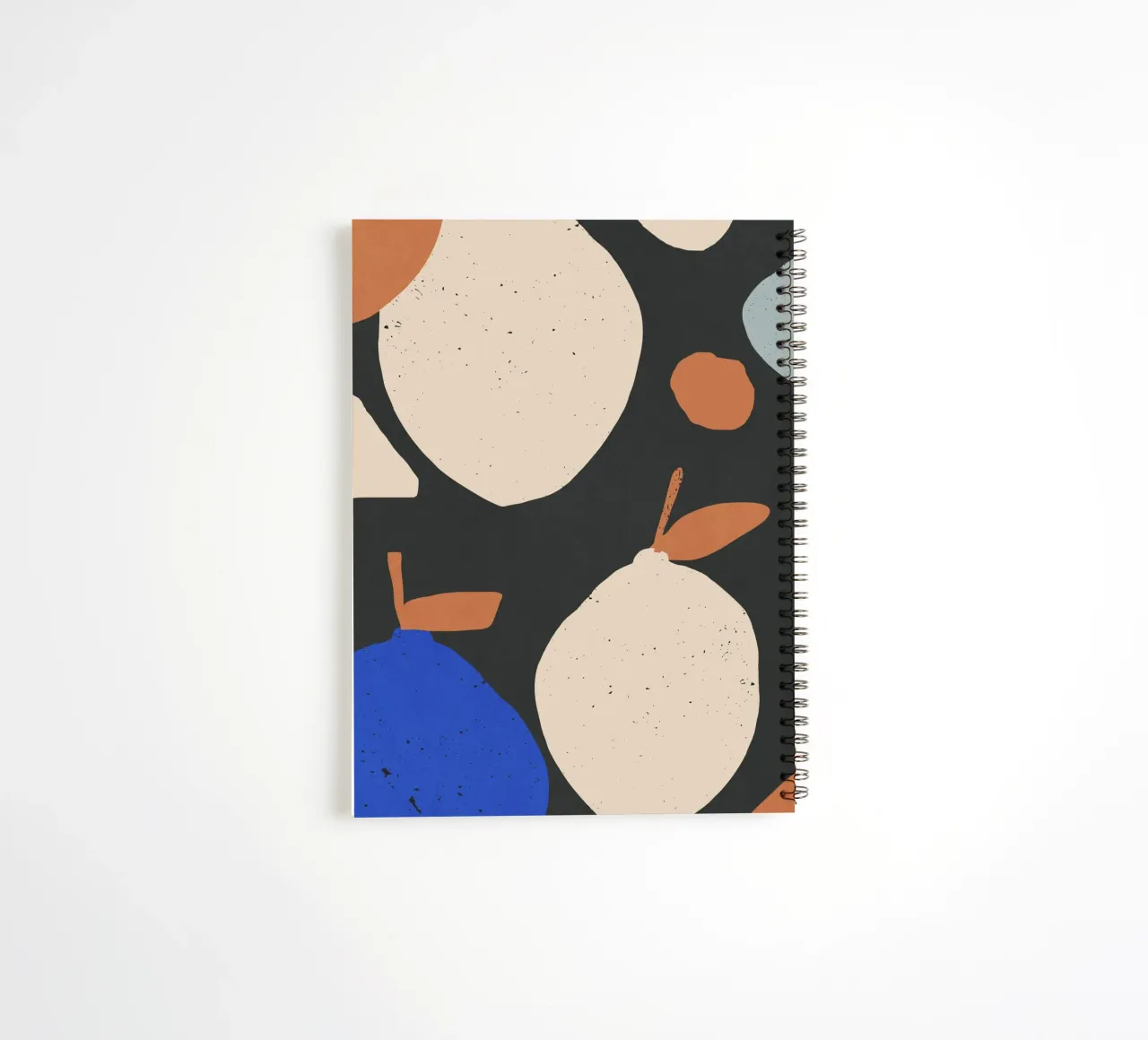 Minimalist Abstract Lemons 3 spiral notebook by LeaDArt