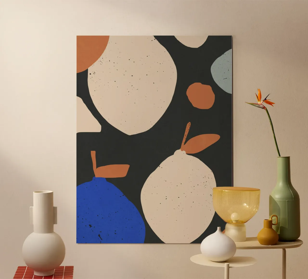 Minimalist Abstract Lemons 3 hahnemühle by LeaDArt