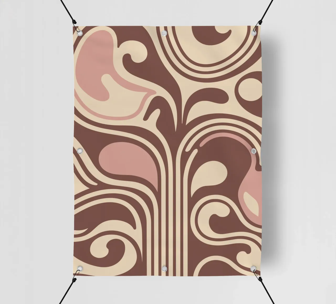 Boho Flow – Abstract Earthy Pastel Design telo in pvc da Soleil Basque