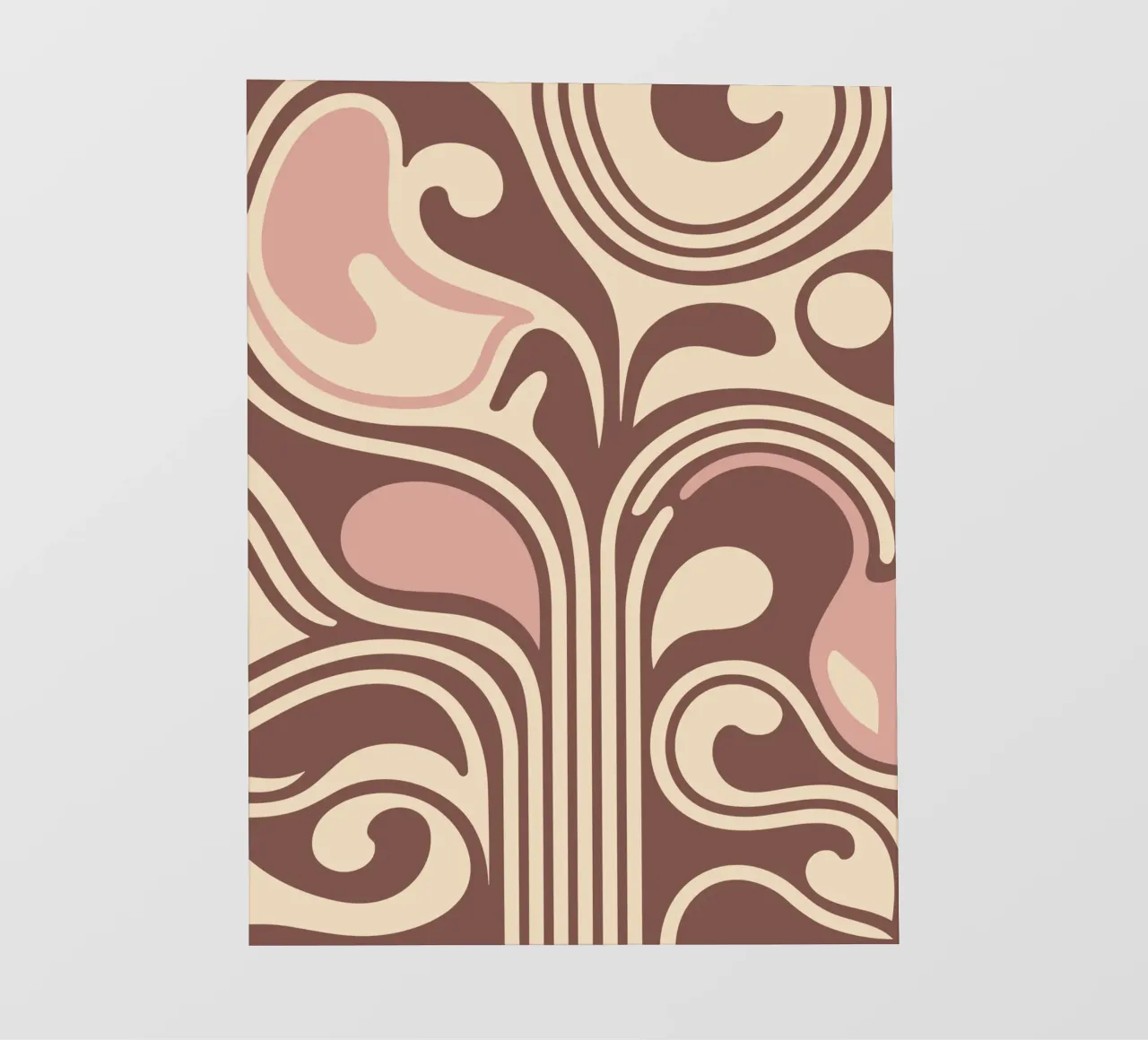 Boho Flow – Abstract Earthy Pastel Design telo in pvc da Soleil Basque
