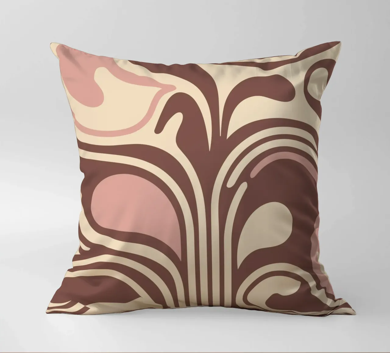 Boho Flow – Abstract Earthy Pastel Design cuscino da Soleil Basque
