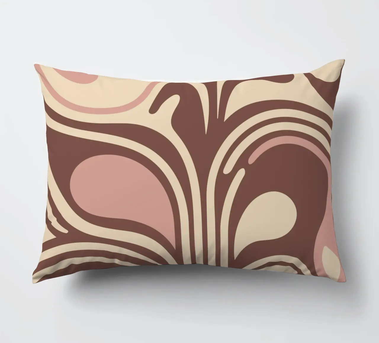 Boho Flow – Abstract Earthy Pastel Design cuscino da Soleil Basque