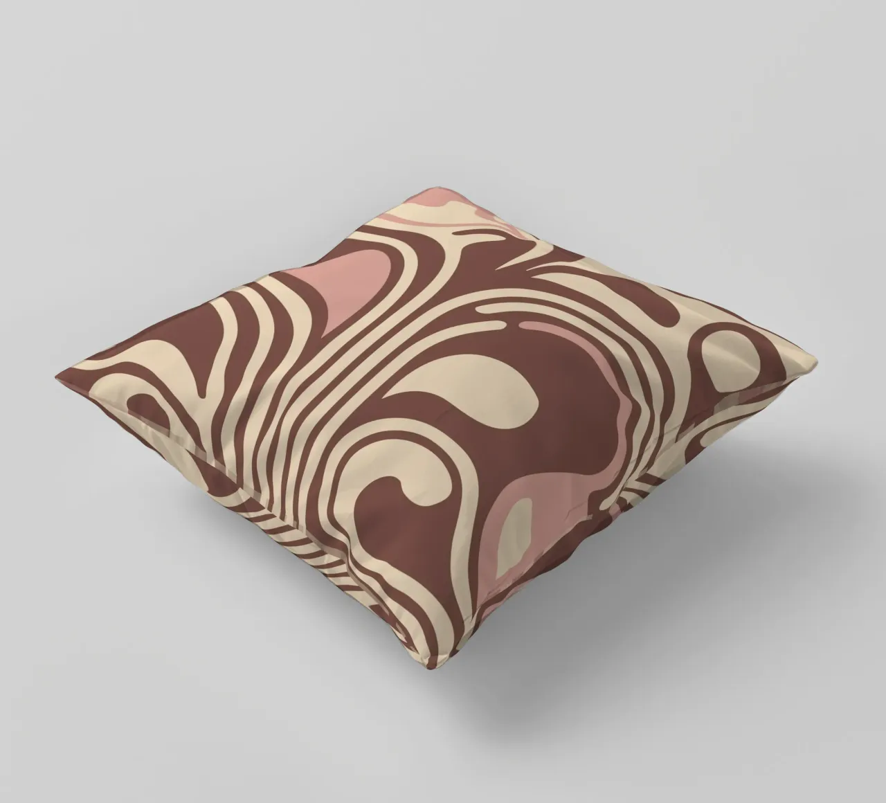Boho Flow – Abstract Earthy Pastel Design cuscino da Soleil Basque