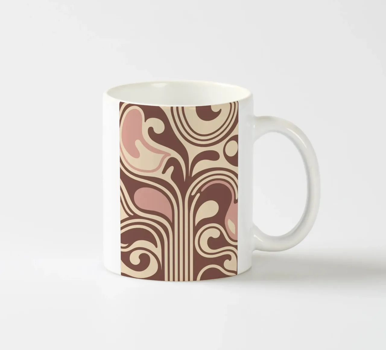 Boho Flow – Abstract Earthy Pastel Design tazza in ceramica da Soleil Basque