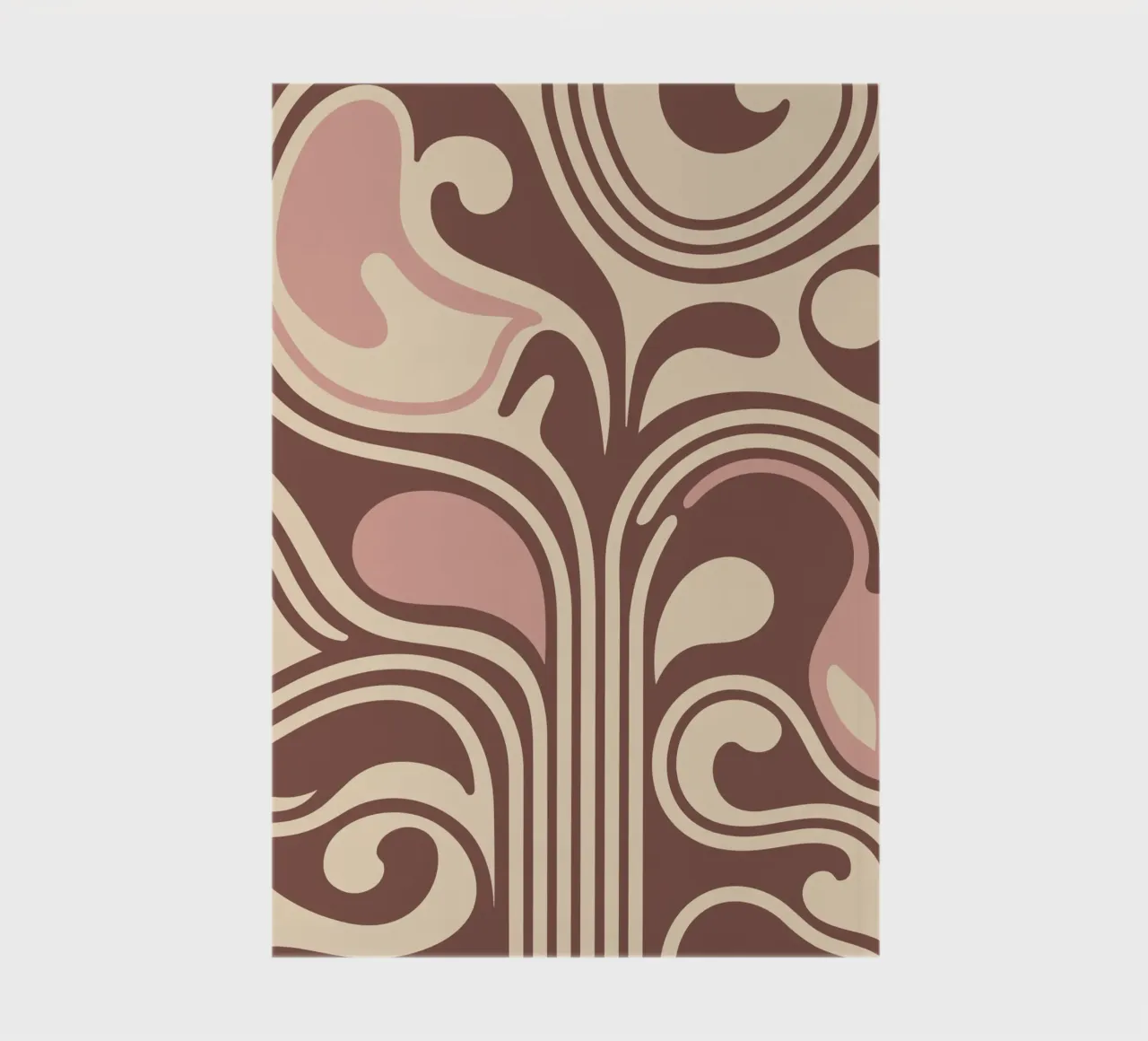 Boho Flow – Abstract Earthy Pastel Design notebook by Soleil Basque