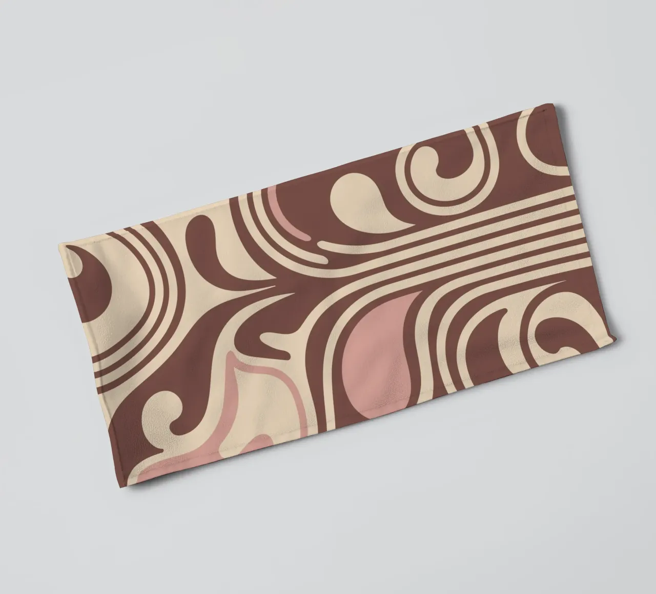 Boho Flow – Abstract Earthy Pastel Design towel by Soleil Basque