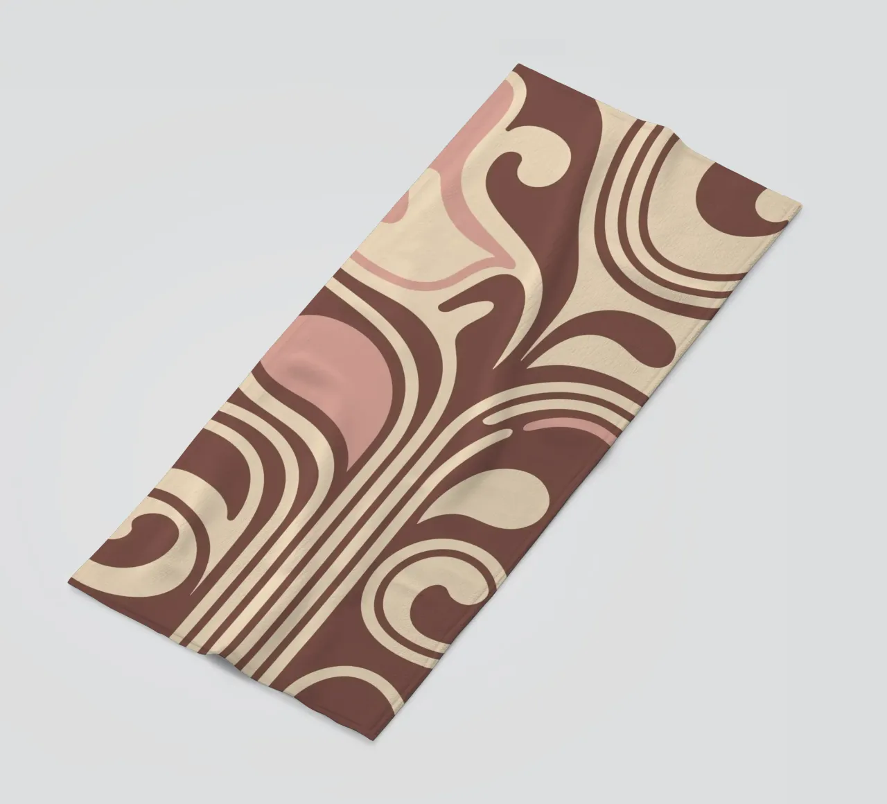 Boho Flow – Abstract Earthy Pastel Design telo mare da Soleil Basque