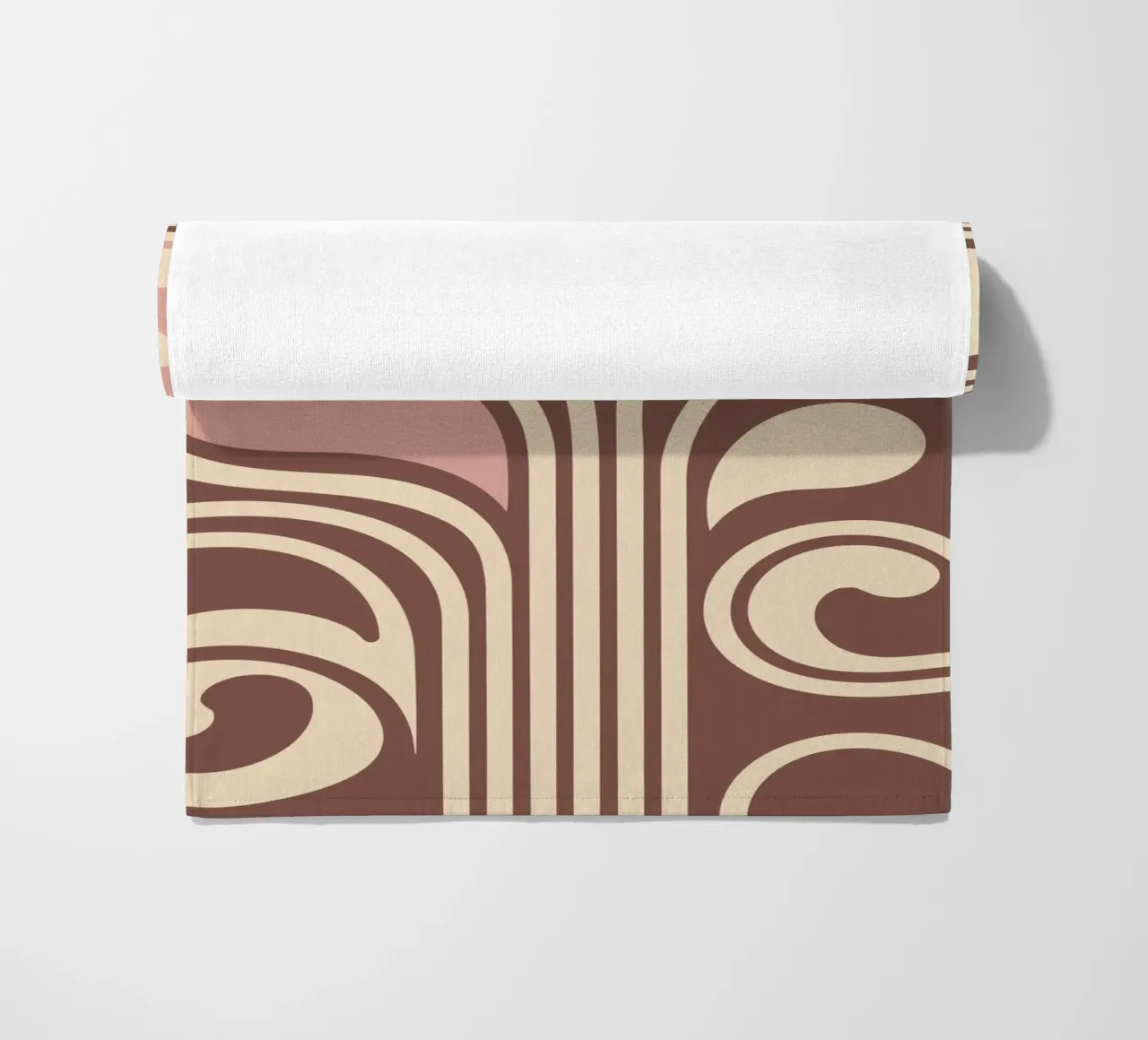 Boho Flow – Abstract Earthy Pastel Design telo mare da Soleil Basque