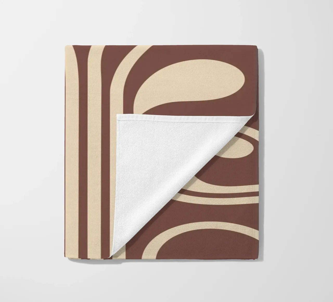 Boho Flow – Abstract Earthy Pastel Design telo mare da Soleil Basque