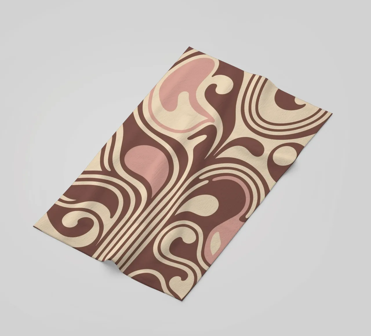 Boho Flow – Abstract Earthy Pastel Design telo mare da Soleil Basque