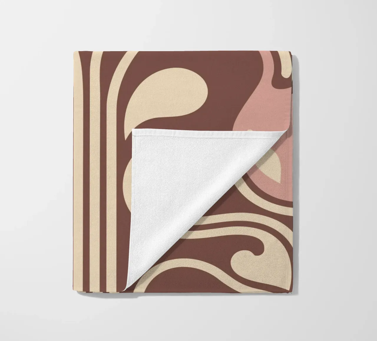 Boho Flow – Abstract Earthy Pastel Design telo mare da Soleil Basque