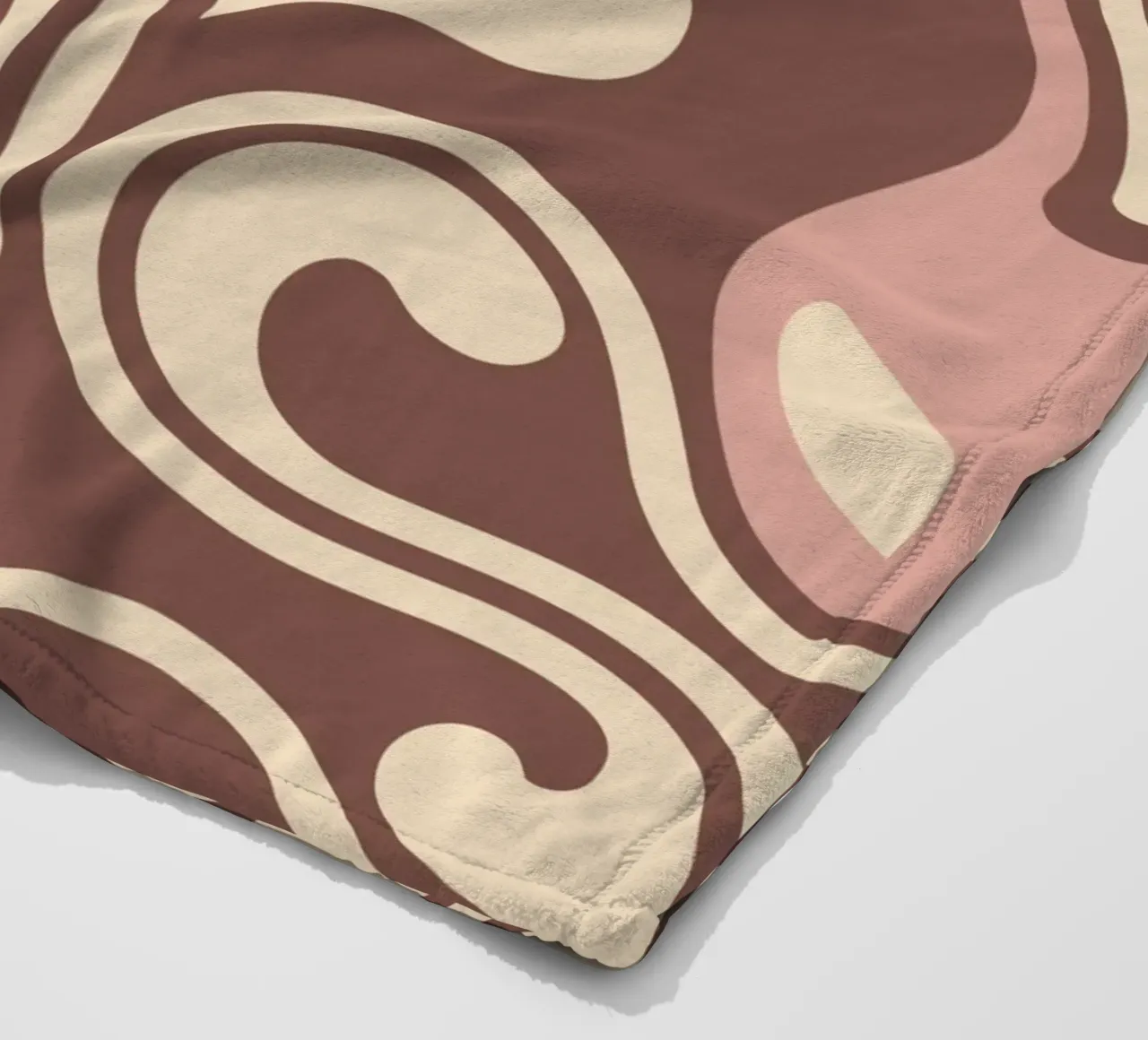 Boho Flow – Abstract Earthy Pastel Design coperta in pile da Soleil Basque