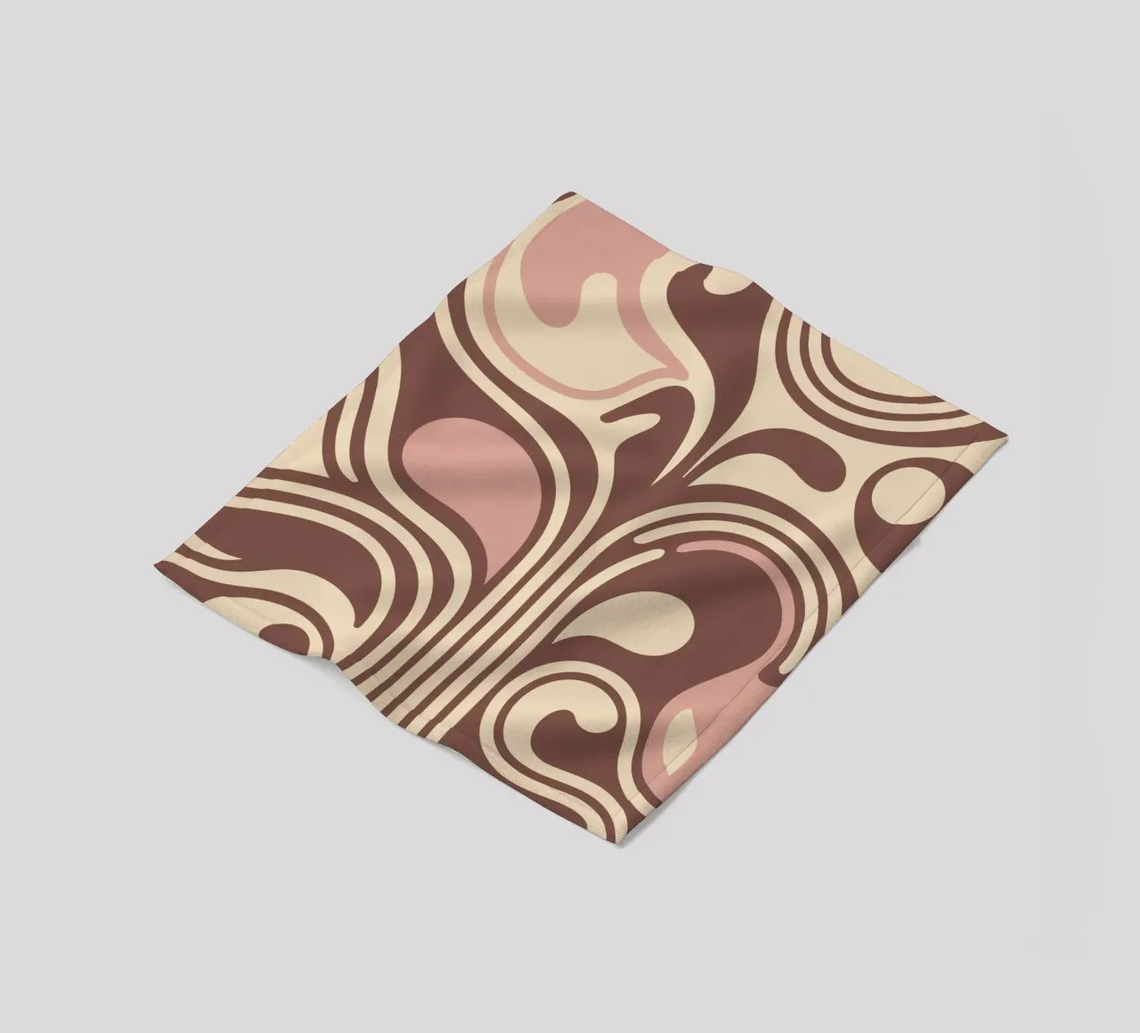 Boho Flow – Abstract Earthy Pastel Design coperta in pile da Soleil Basque