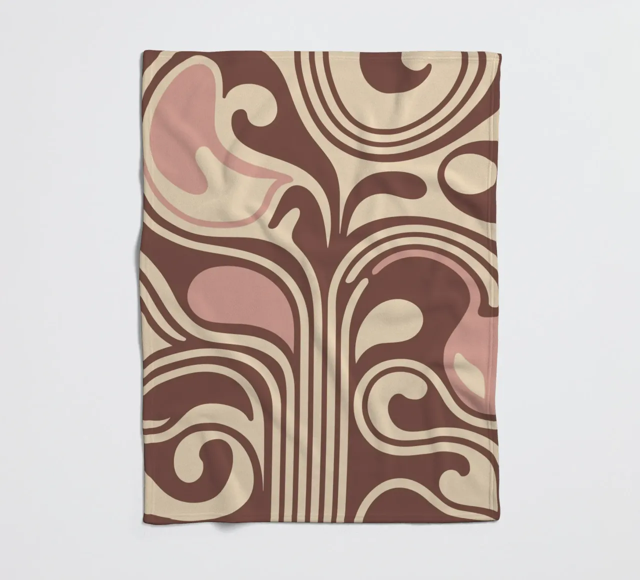Boho Flow – Abstract Earthy Pastel Design coperta in pile da Soleil Basque