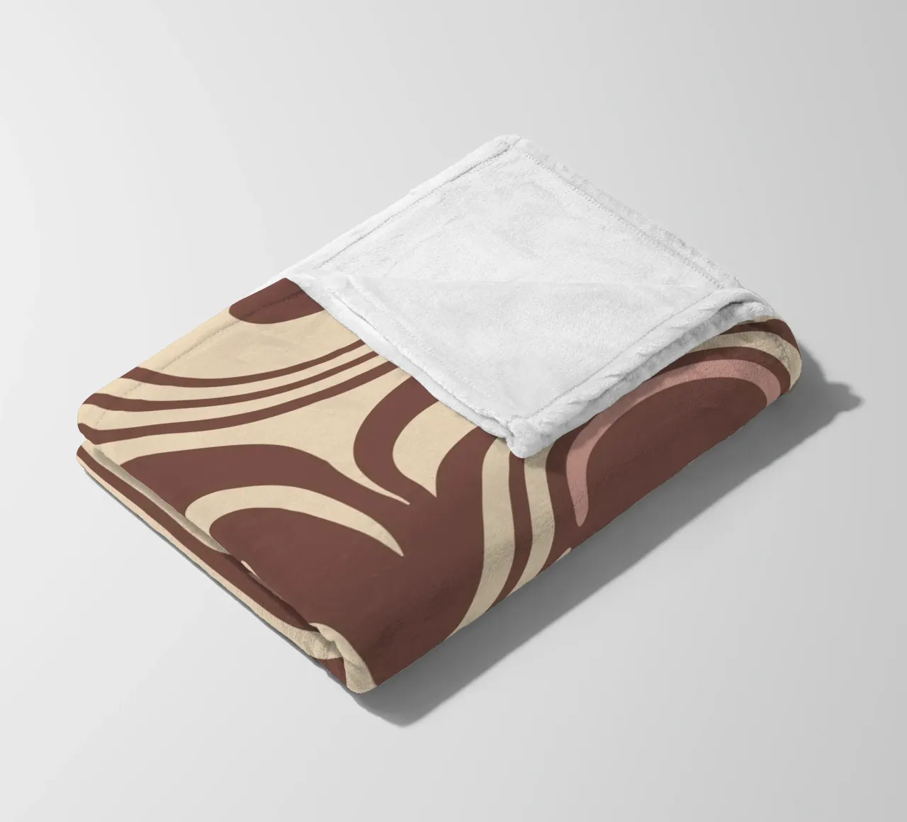 Boho Flow – Abstract Earthy Pastel Design coperta in pile da Soleil Basque