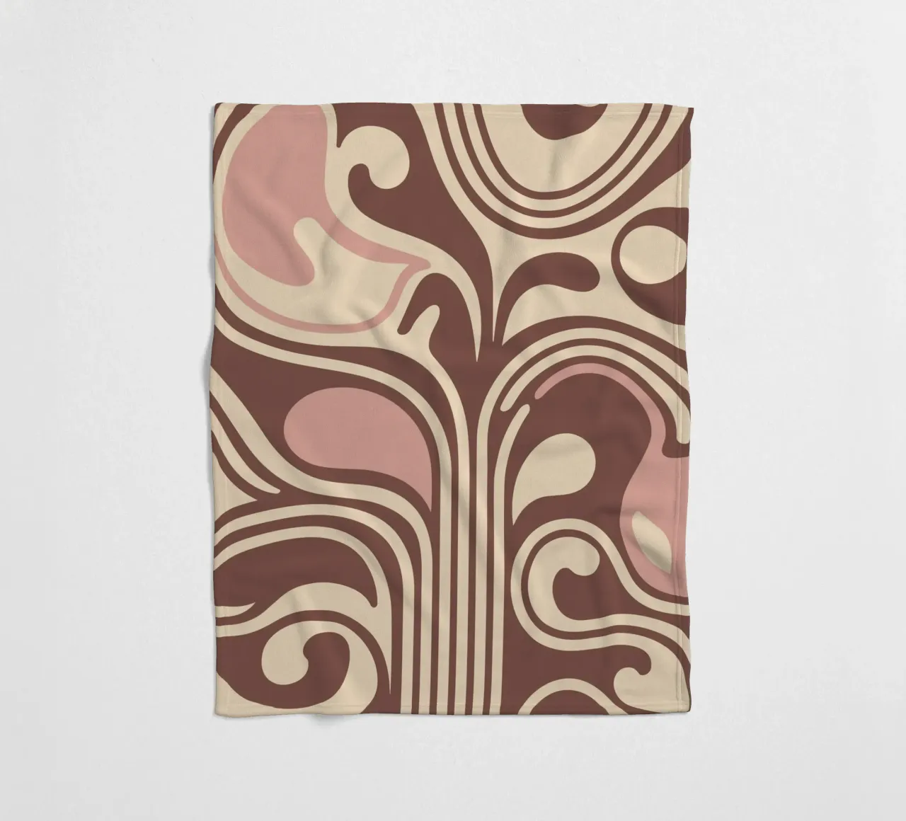 Boho Flow – Abstract Earthy Pastel Design coperta in pile da Soleil Basque
