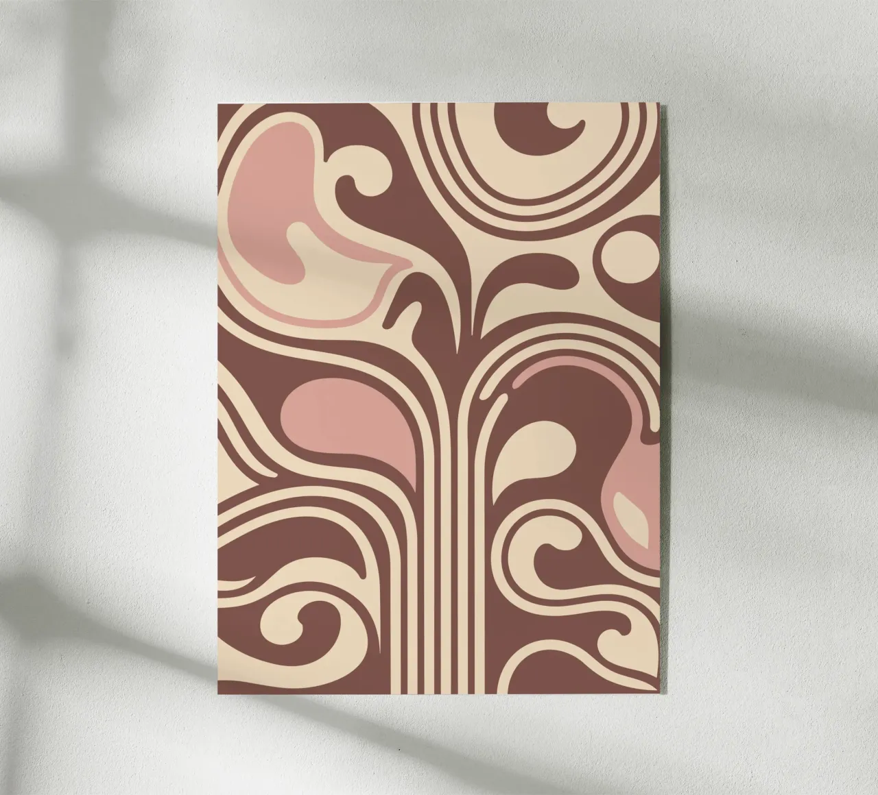 Boho Flow – Abstract Earthy Pastel Design plexiglass da Soleil Basque