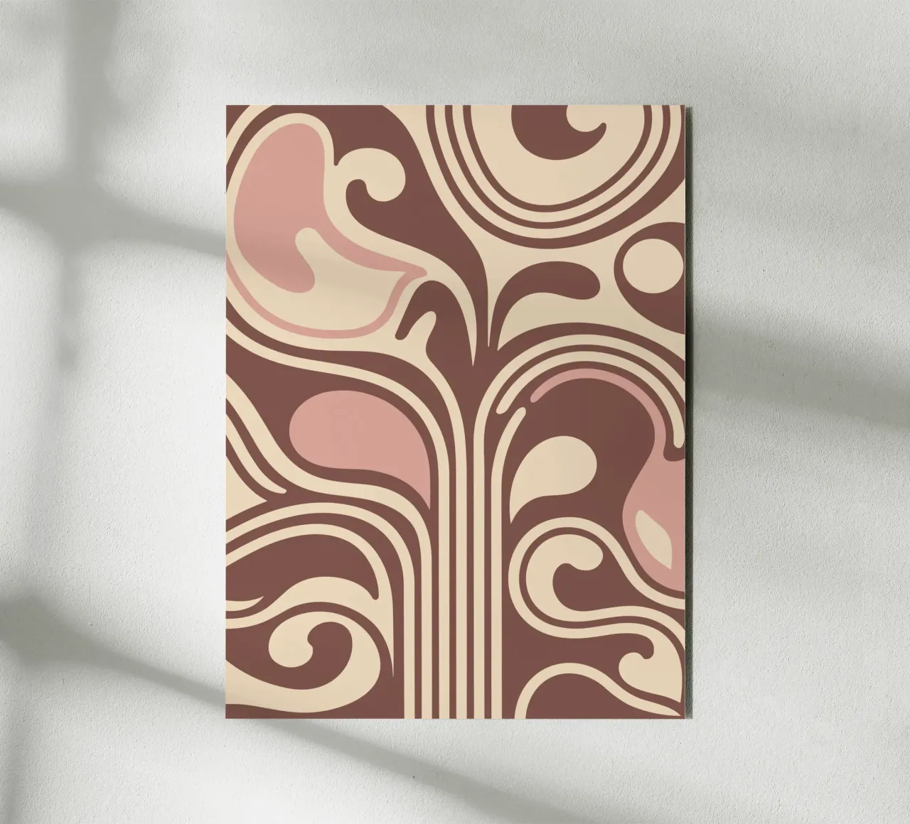 Boho Flow – Abstract Earthy Pastel Design forex plate by Soleil Basque