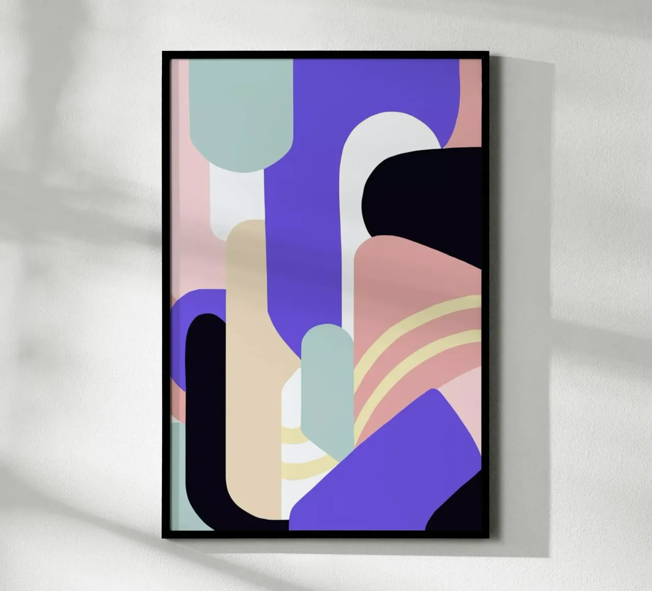 Someday Mountains poster con telaio in legno da Jilli Darling Art