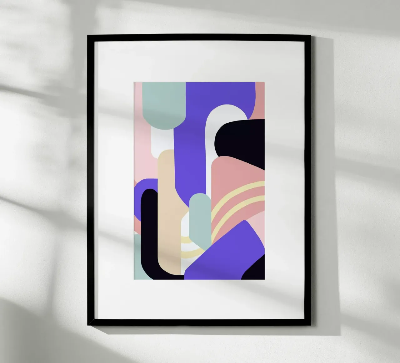 Someday Mountains poster con telaio in legno da Jilli Darling Art