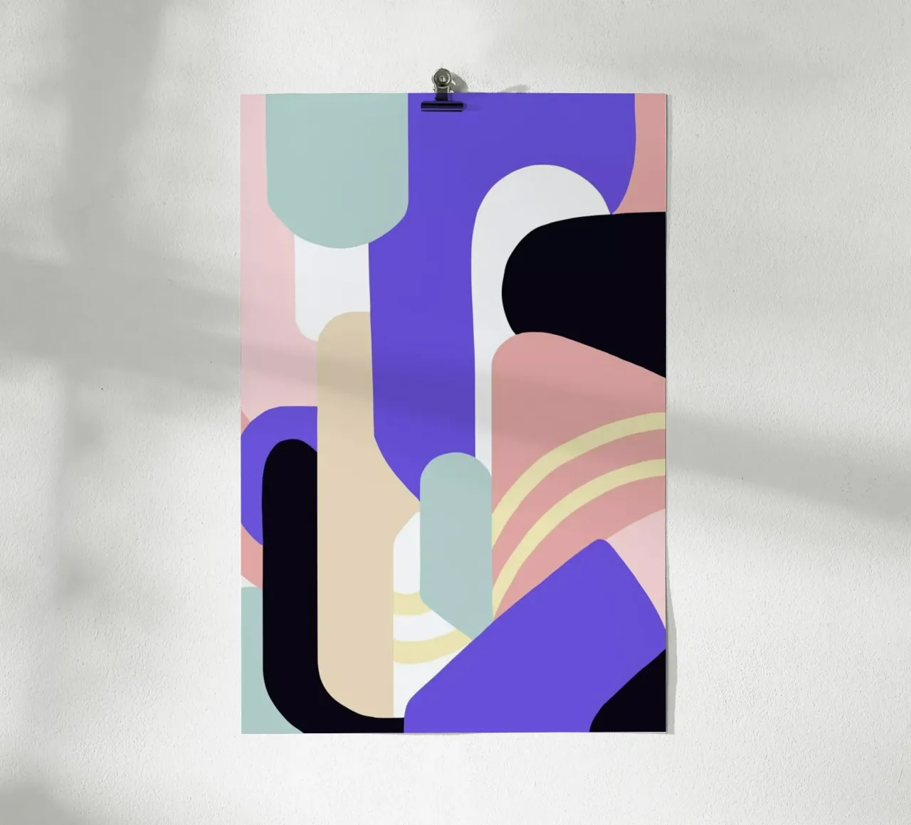 Someday Mountains poster con telaio in legno da Jilli Darling Art