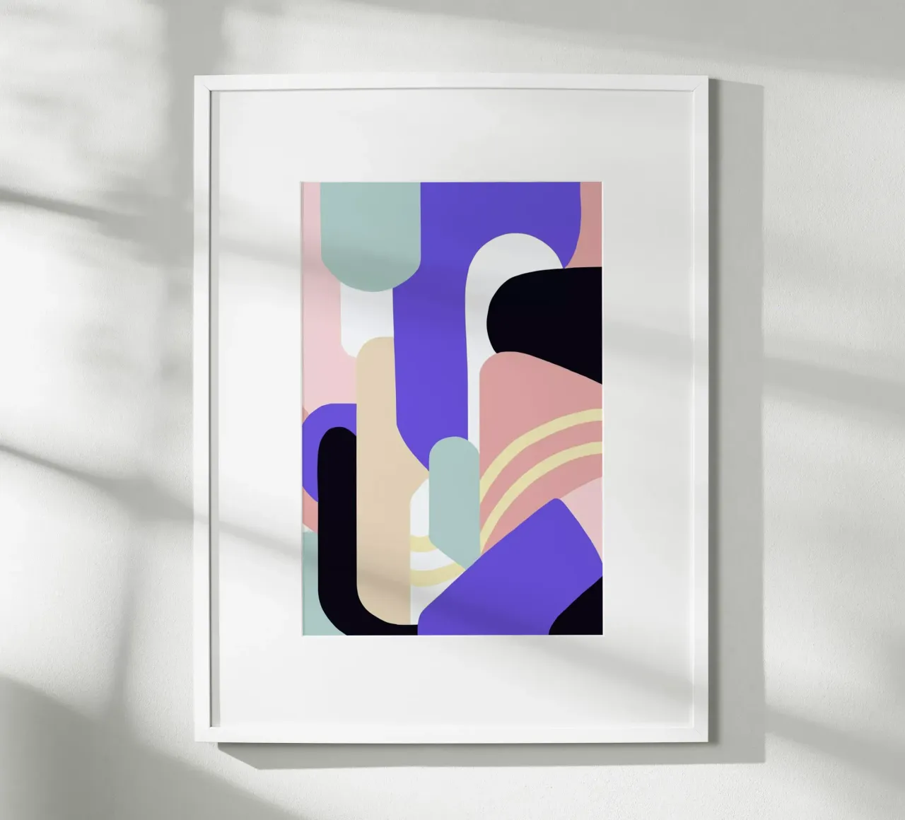Someday Mountains poster con telaio in legno da Jilli Darling Art
