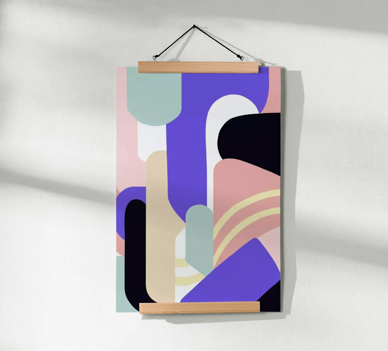 Someday Mountains poster con telaio in legno da Jilli Darling Art