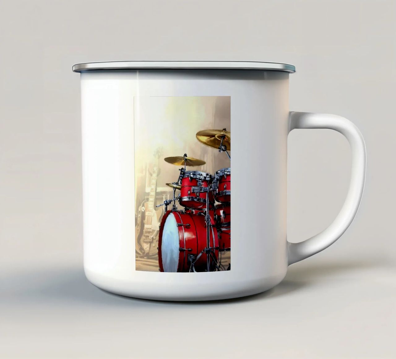 tamburo tazza in smalto da mitaco