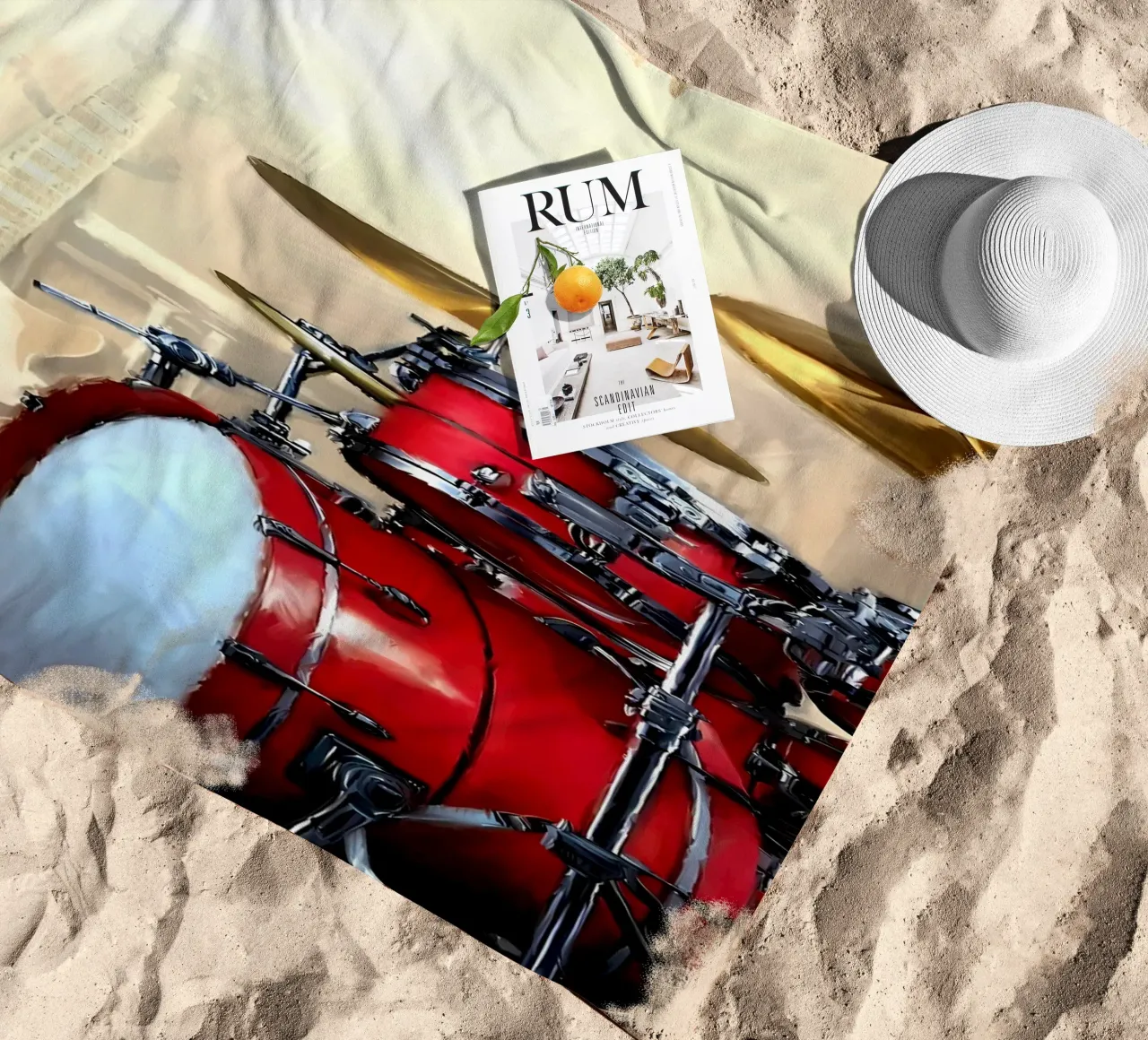 trommel strandhanddoek van mitaco