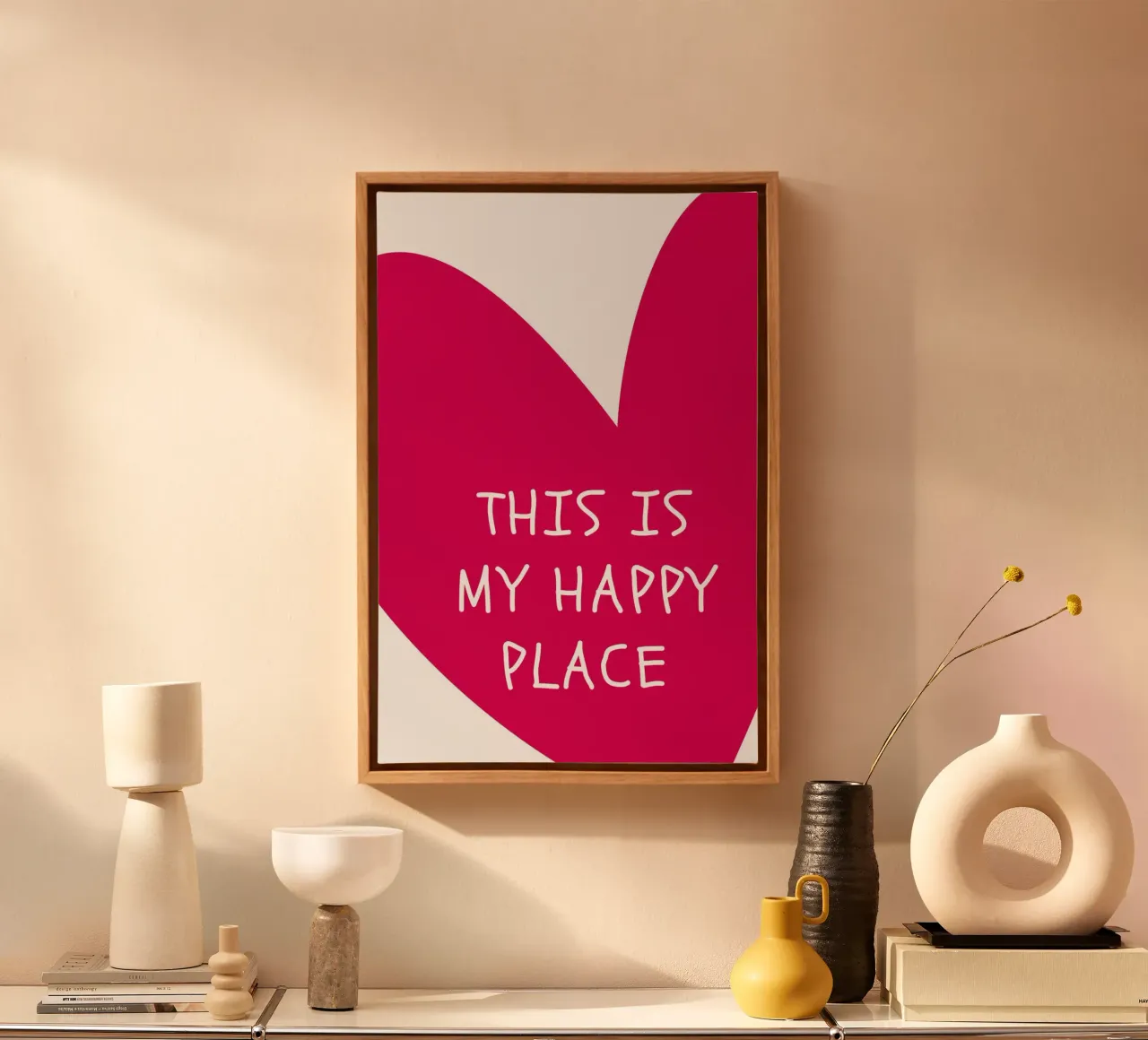 This is my happy place tela con Cornice a cassetta da NORDLICHT DESIGNS
