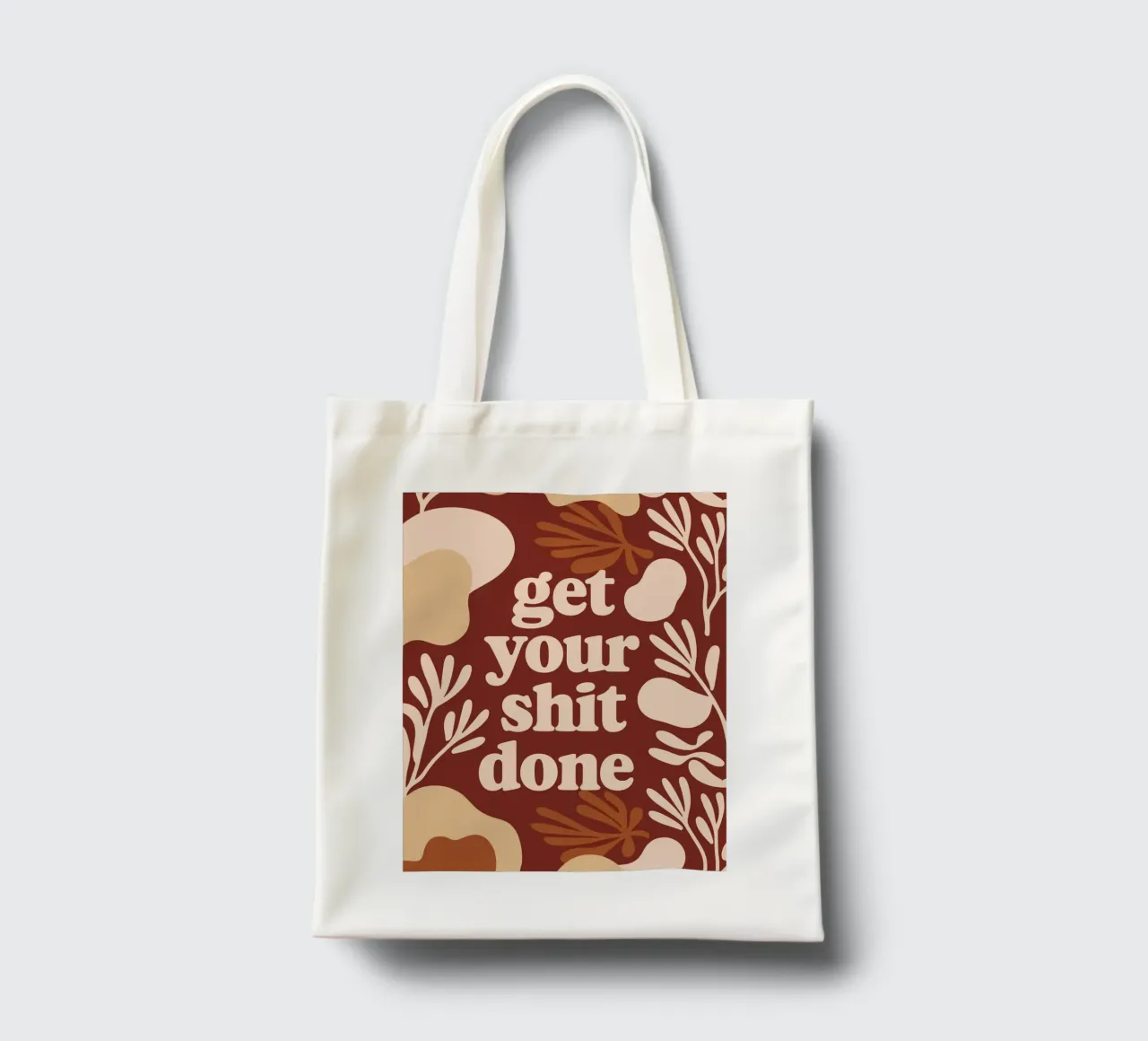 Get Your Shit Done – Bold Boho Motivational borsa in juta da Soleil Basque