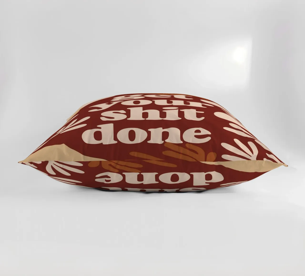 Get Your Shit Done – Bold Boho Motivational cojín de Soleil Basque