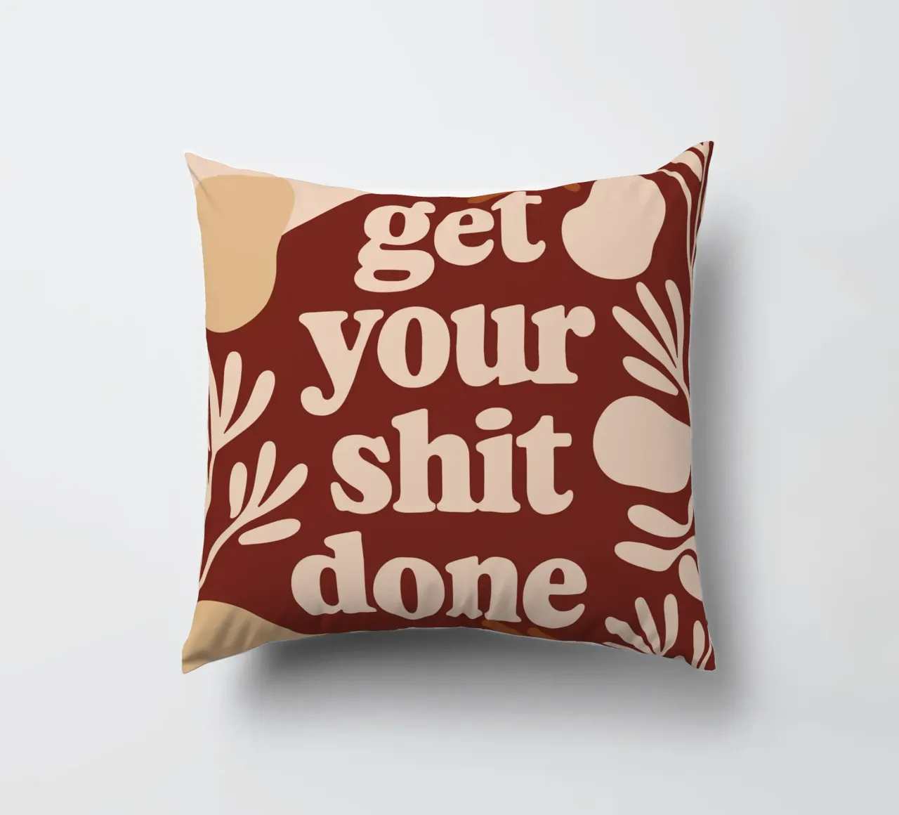 Get Your Shit Done – Bold Boho Motivational cojín de Soleil Basque
