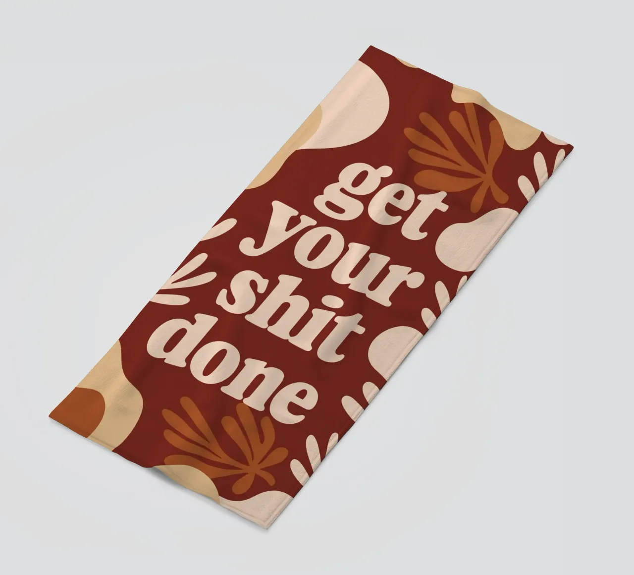 Get Your Shit Done – Bold Boho Motivational telo mare da Soleil Basque