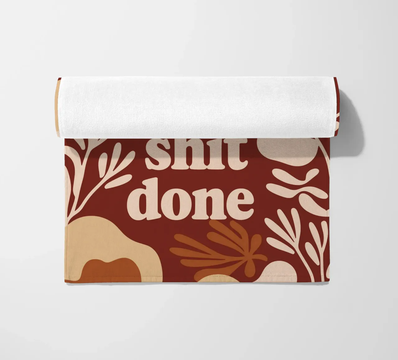 Get Your Shit Done – Bold Boho Motivational telo mare da Soleil Basque