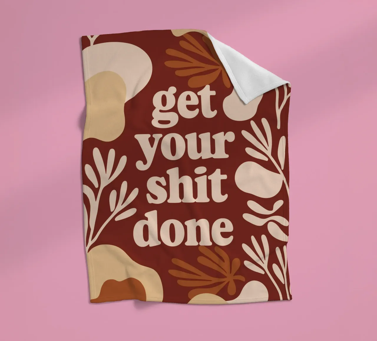 Get Your Shit Done – Bold Boho Motivational coperta in pile da Soleil Basque