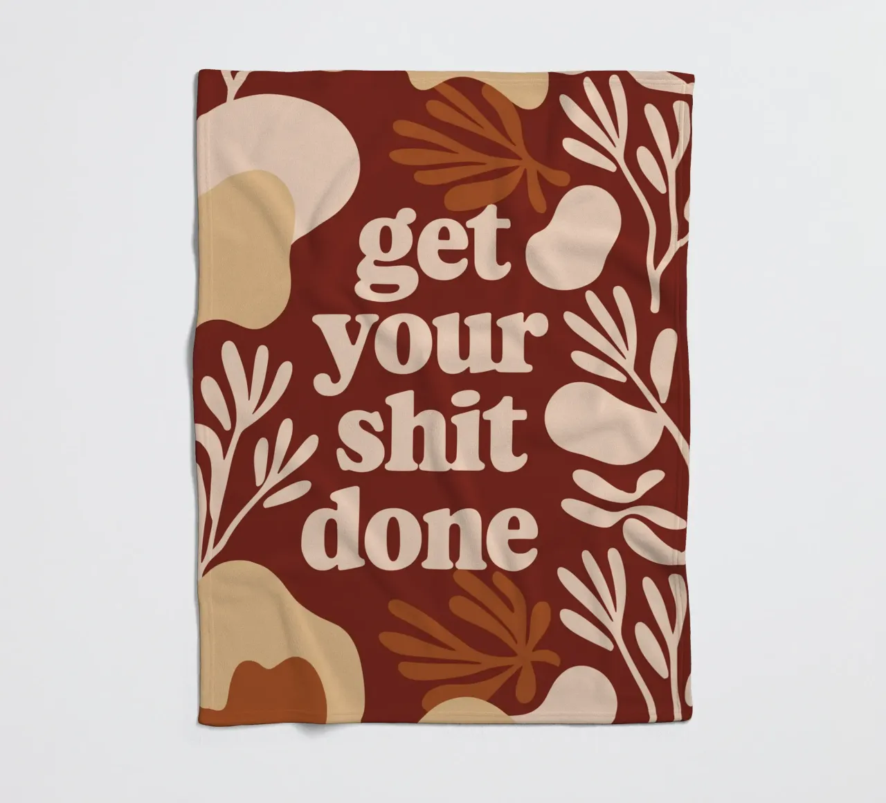 Get Your Shit Done – Bold Boho Motivational coperta in pile da Soleil Basque
